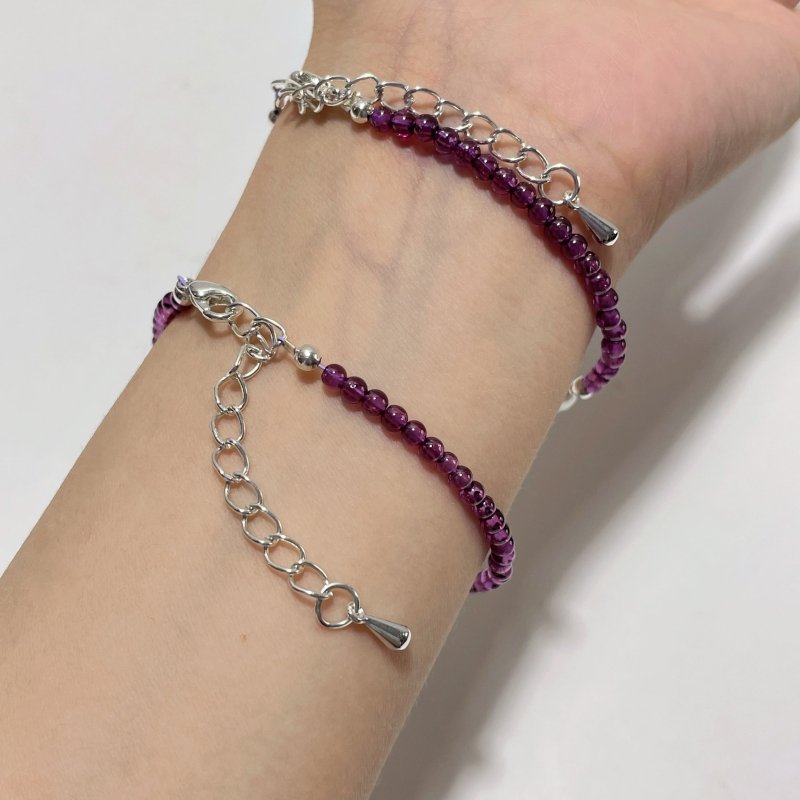 Purple Garnet & Pearl Bracelets Crystal Wholesale - Wholesale Crystals