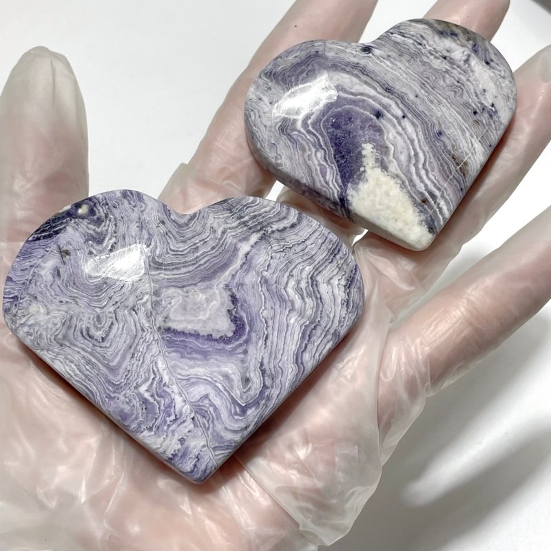 Purple Stripe Jasper Heart Shape Wholesale - Wholesale Crystals