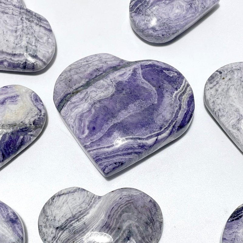 Purple Stripe Jasper Heart Shape Wholesale - Wholesale Crystals