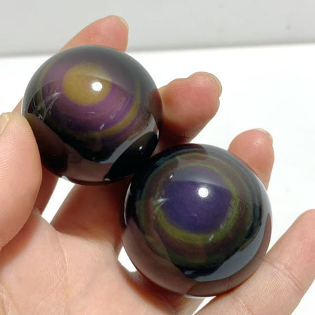 Rainbow Cat Eye Obsidian Sphere Ball Wholesale - Wholesale Crystals