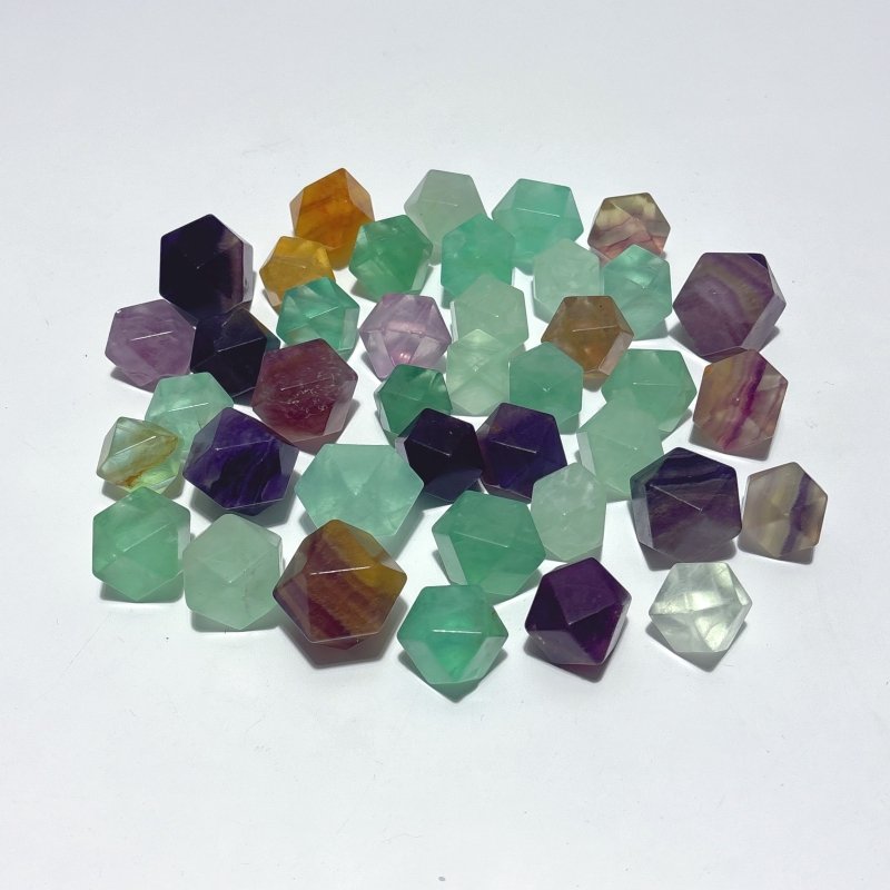 Rainbow Fluorite Tetradecahedron Shaped Tumbled Wholesale - Wholesale Crystals