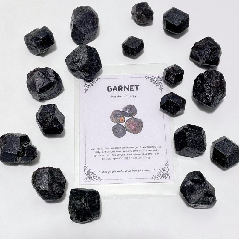 Raw Red Garnet Gift Box Wholesale Shrink Wrap Packaging - Wholesale Crystals