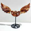 Red Fire Quartz Heart Wing Carving With Stand -Wholesale Crystals