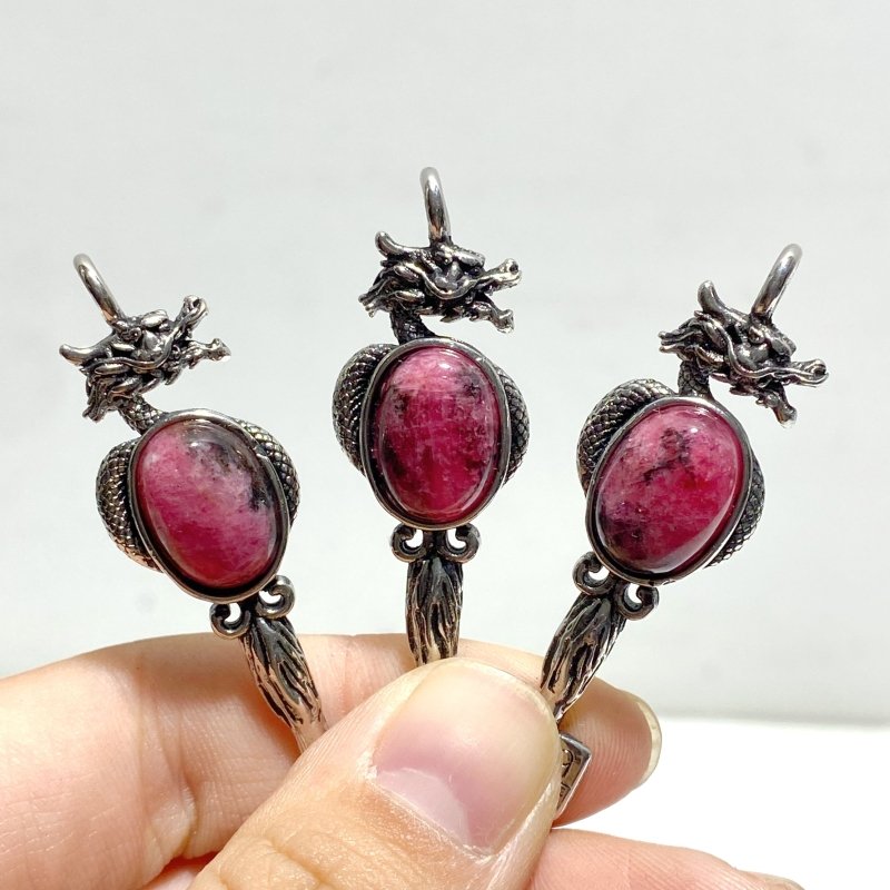 Rhodonite Key Pendants Dragon Shape Wholesale - Wholesale Crystals