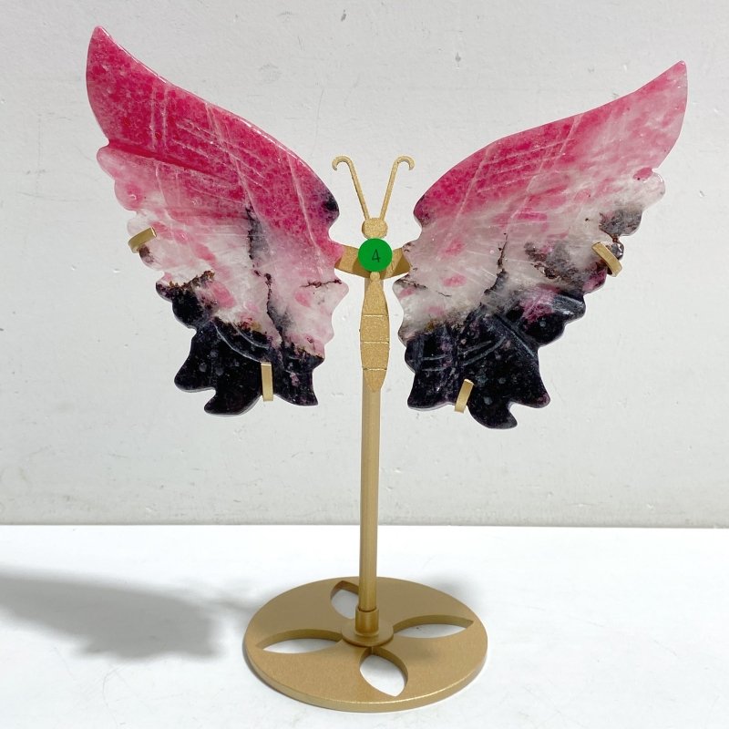 Rhodonite Mixed Quartz Butterfly Wing With Stand Wholesale (No.1-6) -Wholesale Crystals