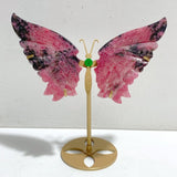 Rhodonite Mixed Quartz Butterfly Wing With Stand Wholesale (No.1-6) -Wholesale Crystals