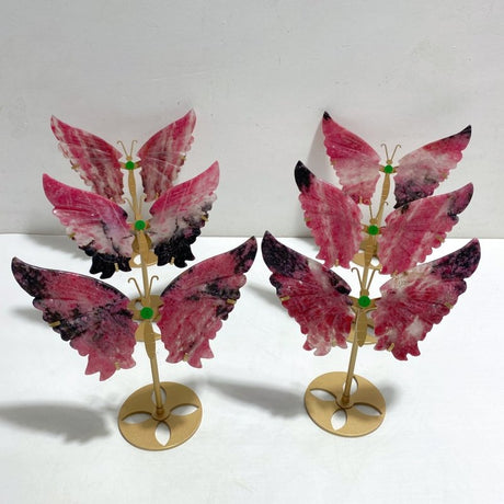 Rhodonite Mixed Quartz Butterfly Wing With Stand Wholesale (No.1-6) -Wholesale Crystals