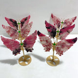 Rhodonite Mixed Quartz Butterfly Wing With Stand Wholesale (No.13-18) -Wholesale Crystals