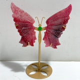 Rhodonite Mixed Quartz Butterfly Wing With Stand Wholesale (No.19-23) -Wholesale Crystals