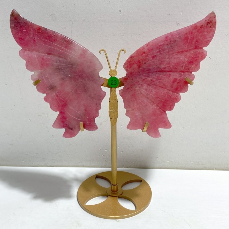 Rhodonite Mixed Quartz Butterfly Wing With Stand Wholesale (No.19-23) -Wholesale Crystals