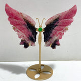 Rhodonite Mixed Quartz Butterfly Wing With Stand Wholesale (No.19-23) -Wholesale Crystals