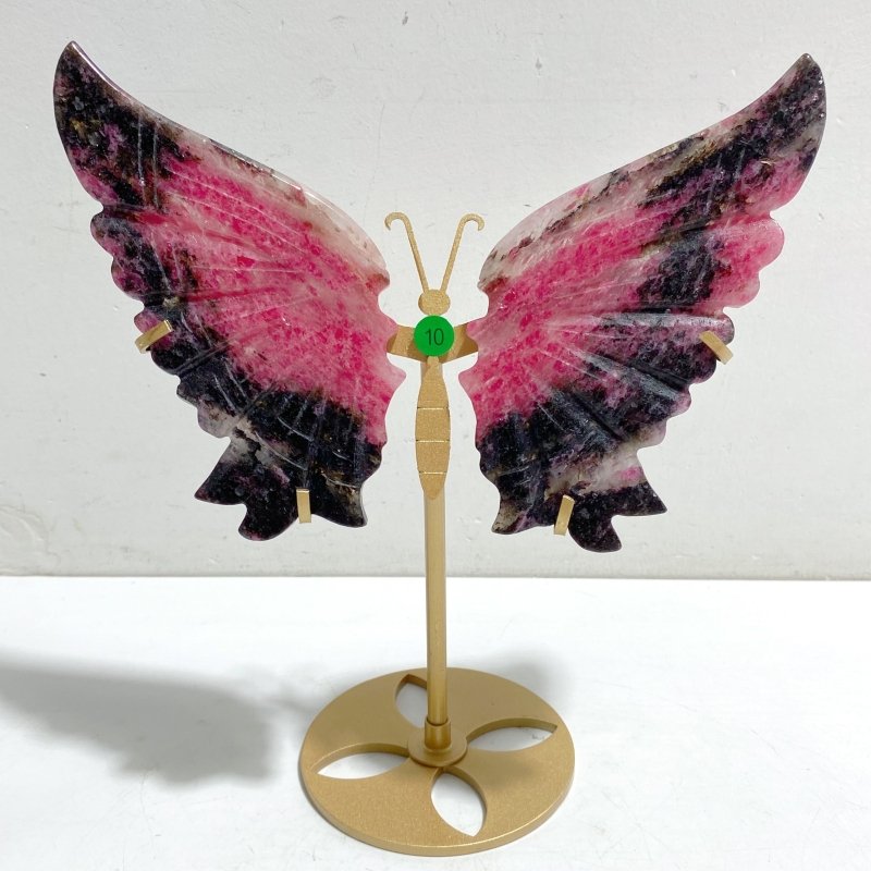 Rhodonite Mixed Quartz Butterfly Wing With Stand Wholesale (No.7-12) -Wholesale Crystals