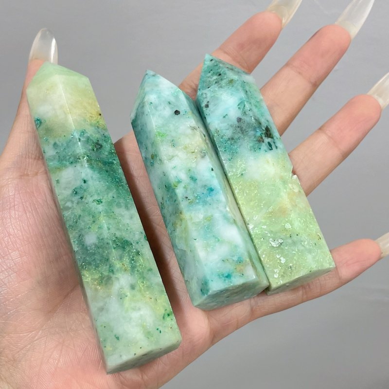 Robin Egg Blue Jasper Tower Points Wholesale - Wholesale Crystals