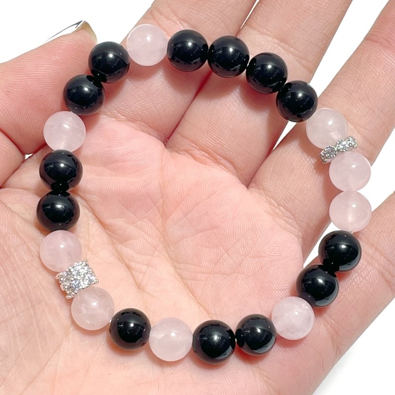 Rose Quartz Obsidian DIY Bracelet Wholesale Original Design - Wholesale Crystals