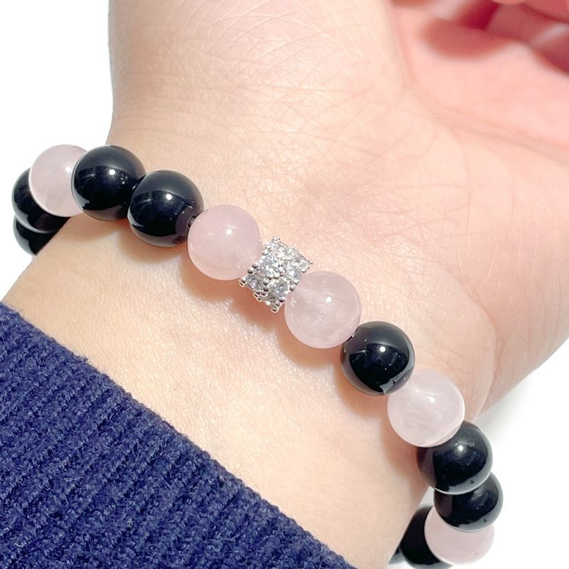 Rose Quartz Obsidian DIY Bracelet Wholesale Original Design - Wholesale Crystals