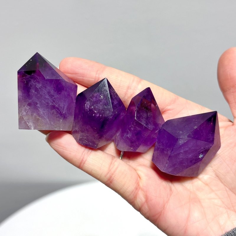 Short Fat Amethyst Free form Points 1.3 - 2in Wholesale - Wholesale Crystals