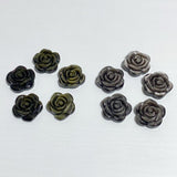 Silver Sheen Obsidian & Gold Sheen Obsidian Flower Carving Wholesale -Wholesale Crystals
