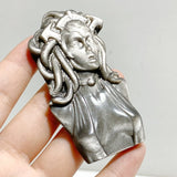 Silver Sheen Obsidian Medusa Carving Wholesale -Wholesale Crystals
