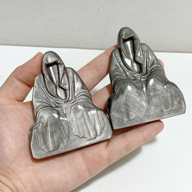 Silver Sheen Obsidian Wizard Carving Wholesale -Wholesale Crystals