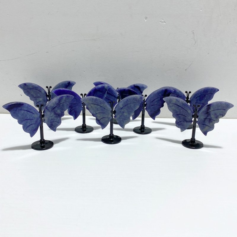 Small Blue Aventurine Butterfly Carving With Stand Wholesale -Wholesale Crystals