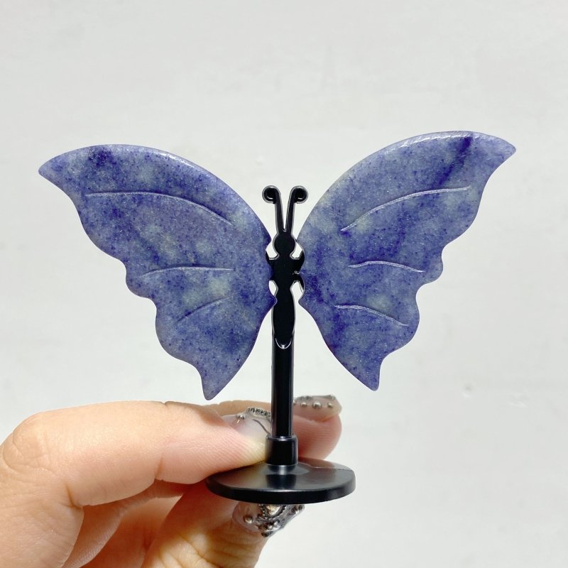 Small Blue Aventurine Butterfly Carving With Stand Wholesale -Wholesale Crystals