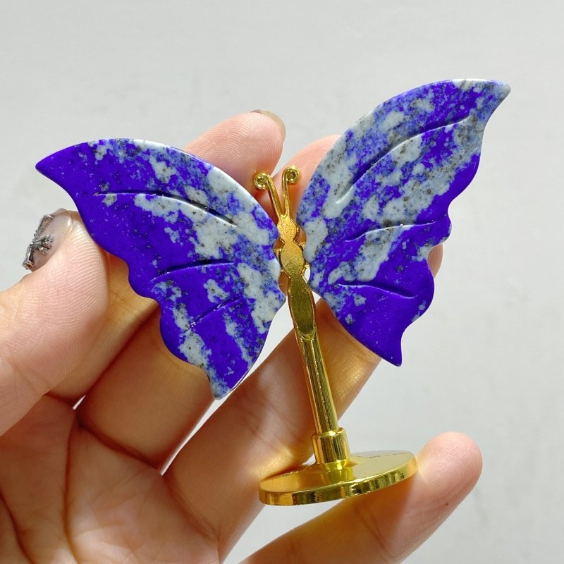 Small Lapis Lazuli Butterfly Carving With Stand Wholesale -Wholesale Crystals