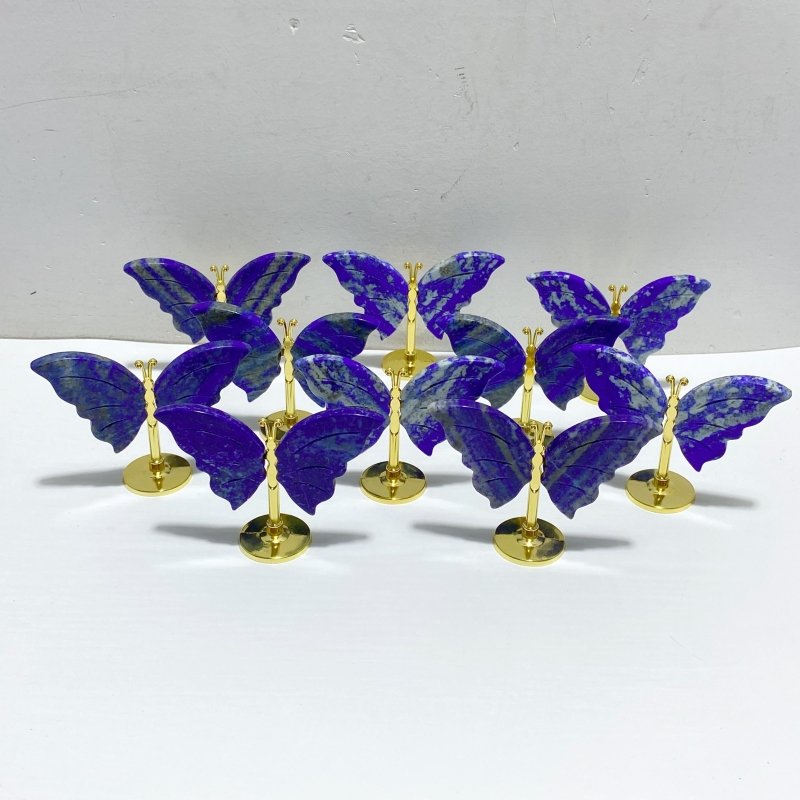 Small Lapis Lazuli Butterfly Carving With Stand Wholesale -Wholesale Crystals