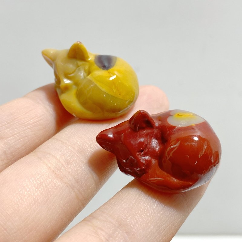 Small Mookaite Sleeping Cat Carving Wholesale -Wholesale Crystals