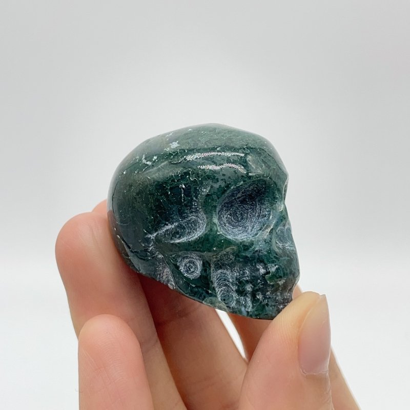 Small Moss Agate Skull Carving Wholesale -Wholesale Crystals