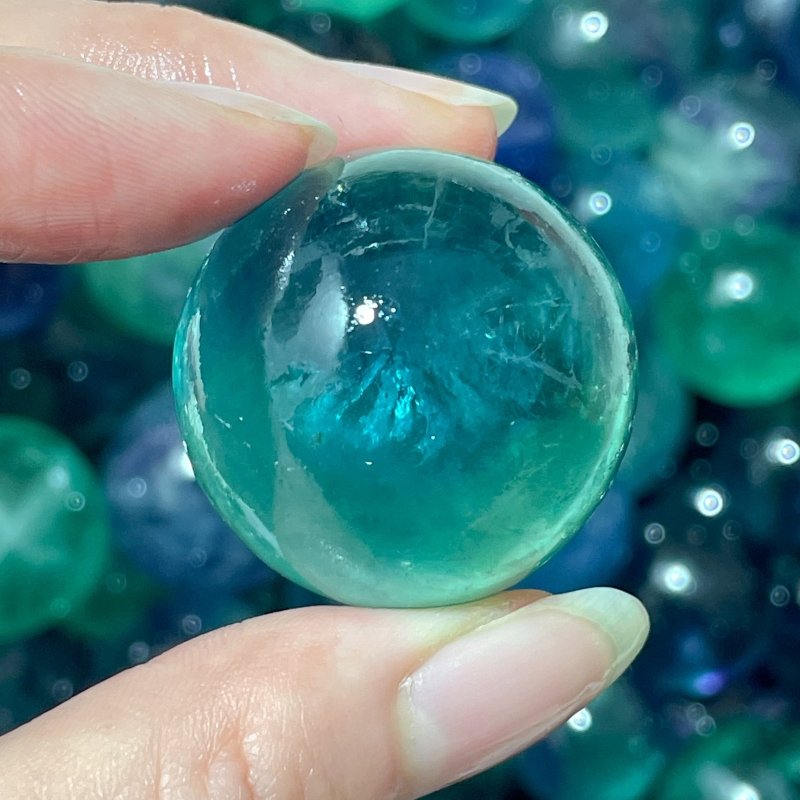 Small Purple Green Colorful Fluorite Sphere 2 - 3cm Wholesale - Wholesale Crystals