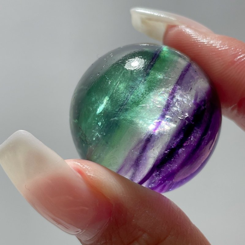 Small Purple Green Colorful Fluorite Sphere 2 - 3cm Wholesale - Wholesale Crystals