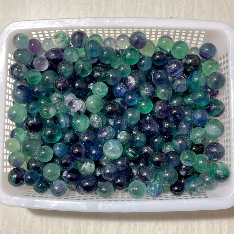 Small Purple Green Colorful Fluorite Sphere 2 - 3cm Wholesale - Wholesale Crystals