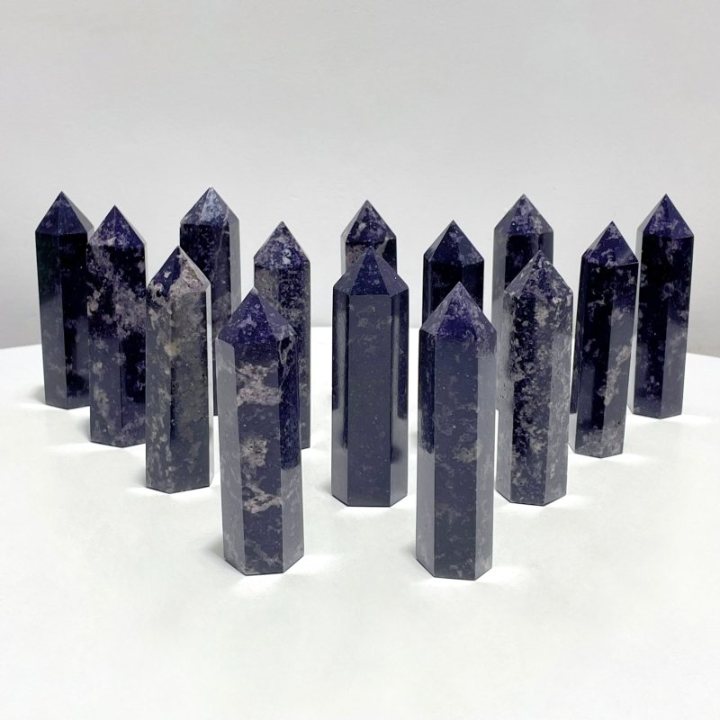 Spark Blue Mica Point Tower Wholesale - Wholesale Crystals