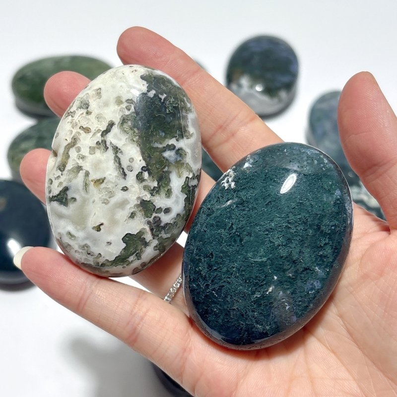 Standard Shape Moss Agate Palm Wholesale - Wholesale Crystals