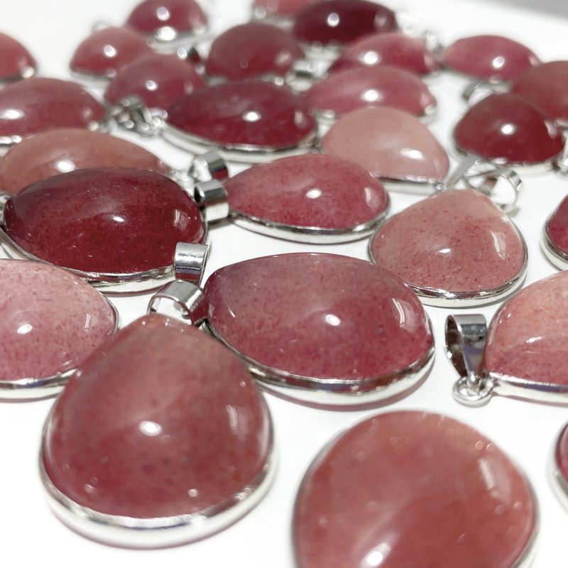 Strawberry Quartz Teardrop Shape Pendant Wholesale - Wholesale Crystals