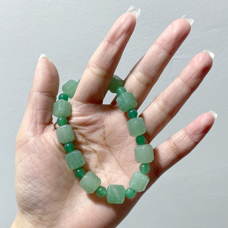 Sugar Cube Green Aventurine Bracelet Wholesale - Wholesale Crystals