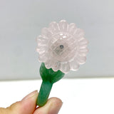 Sunflower - shaped Yellow Jade And Green Aventurine Leaf Carving Wholesale - Wholesale Crystals