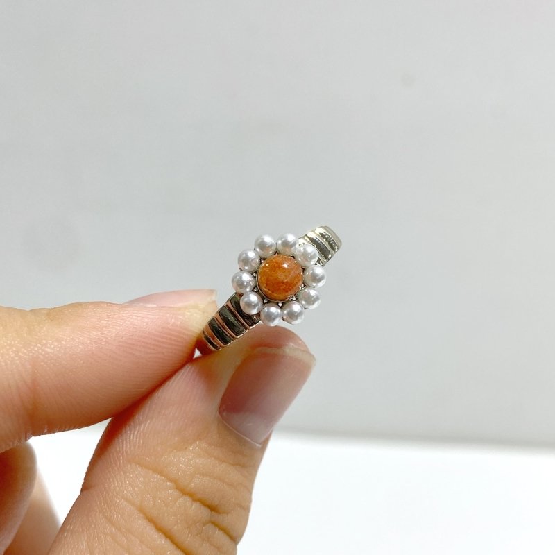 Sunstone Flower Ring Wholesale - Wholesale Crystals