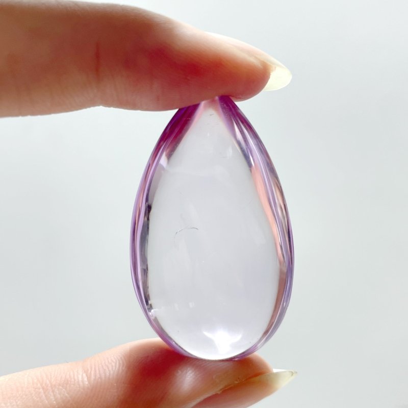 Top Quality 2 Pieces Clear Lavender Amethyst Teardrop Shape Pendant DIY Jewelry - Wholesale Crystals