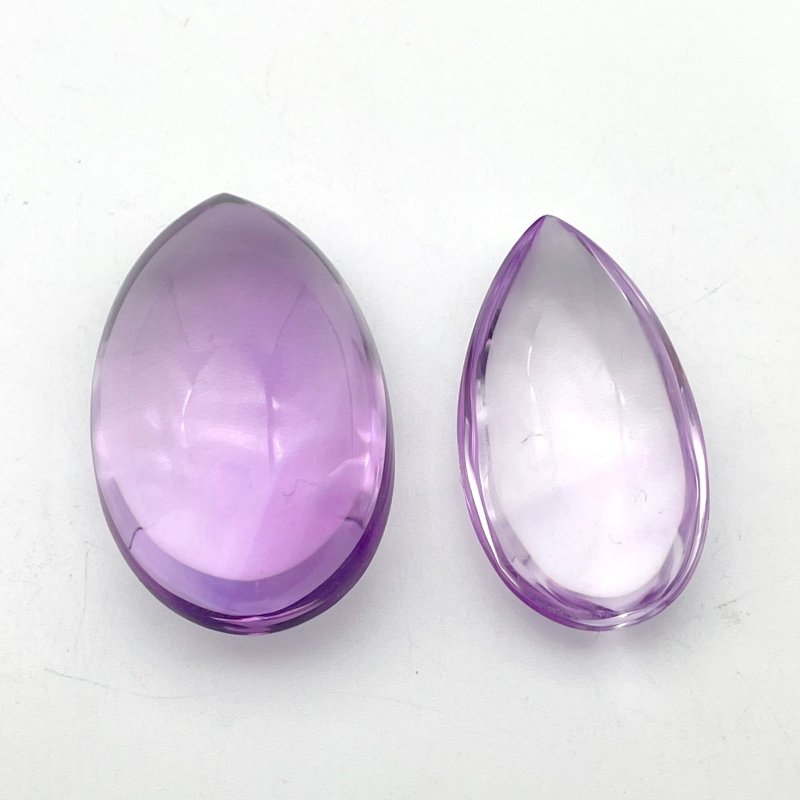 Top Quality 2 Pieces Clear Lavender Amethyst Teardrop Shape Pendant DIY Jewelry - Wholesale Crystals