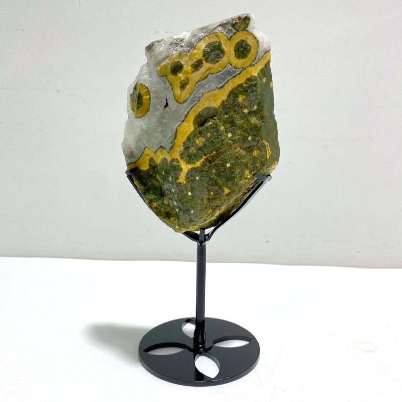 Unique 8th Vein Ocean Jasper Slab With Stand 3 - Wholesale Crystals