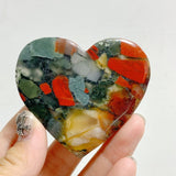 Unique Africa Blood Stone Heart Wing Carving With Stand -Wholesale Crystals