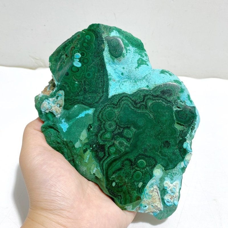 Unique Chrysocolla Mixed Malachite Specimen With Stand -Wholesale Crystals