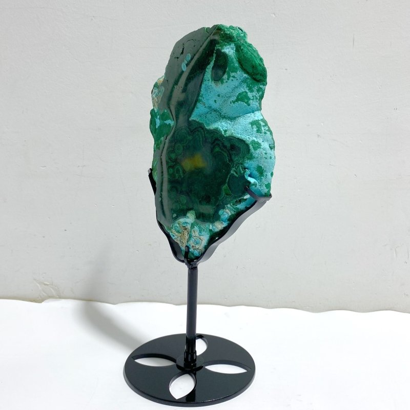 Unique Chrysocolla Mixed Malachite Specimen With Stand -Wholesale Crystals