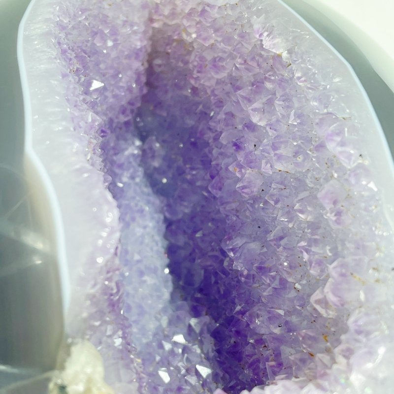 Unique Druzy Geode Amethyst Mixed Agate Large Skull Carving - Wholesale Crystals