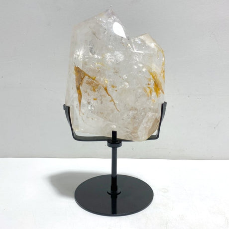 Unique Fire Quartz Dentritic Quartz Double Point With Rainbow With Stand - Wholesale Crystals