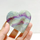 Unique Fluorite Heart Wing Carving With Stand - Wholesale Crystals
