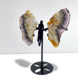 Unique Fluorite Mixed Pyrite Angel Wing With Stand - Wholesale Crystals