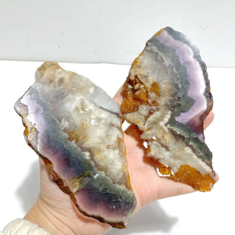 Unique Fluorite Mixed Pyrite Angel Wing With Stand - Wholesale Crystals