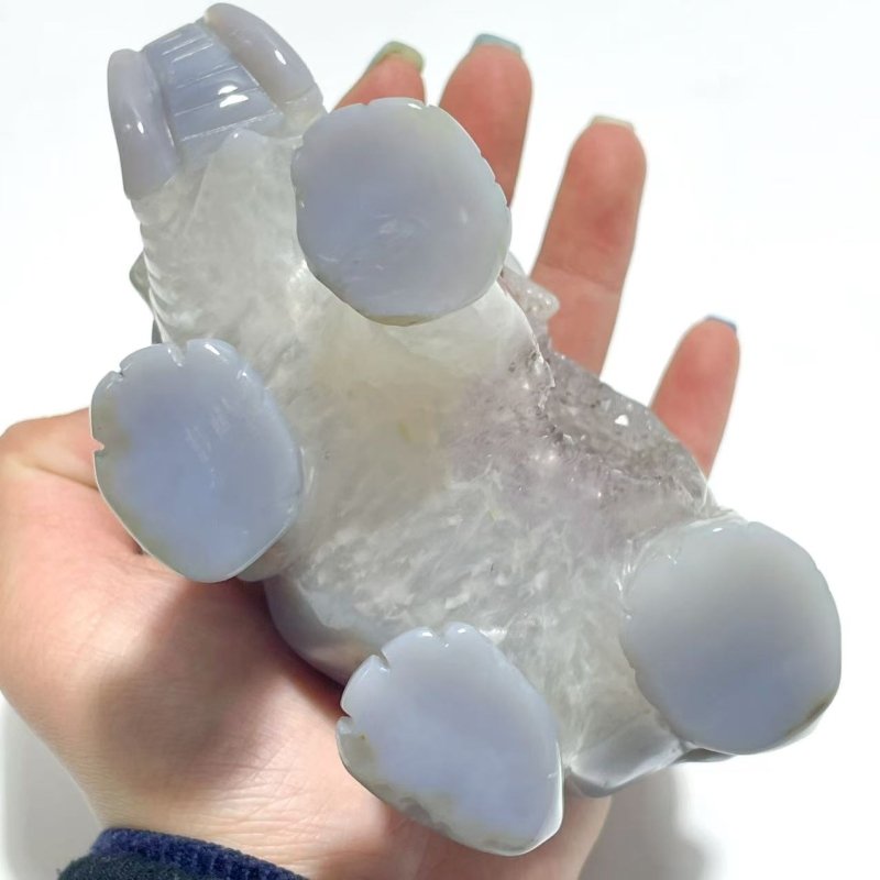 Unique Geode Agate Druzy Elephant Carving - Wholesale Crystals